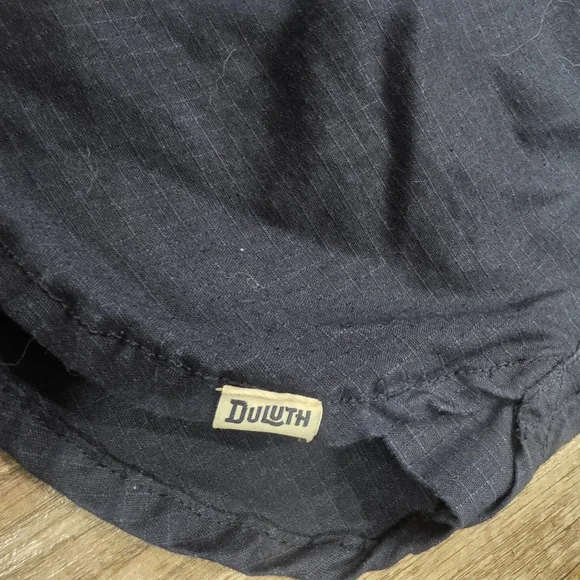 DULUTH TRADING CO HEMP SHIRT DRESS NAVY CURVY PLUS PREPPY CLASSY elegant Y2k - Picture 15 of 16